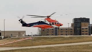 #4K-#Ornge Air Ambulance Arriving at Victoria Hospital in London Ontario