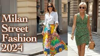 Italian Street Fashion Summer 2024. Vibrant Summer Outfits from Milan. Italian Fashion VLOG