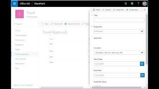 Travel Approvals With Per Diem Calculations - SharePoint, PowerApps, O365, Flow