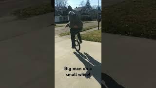 big man, small wheel #unicycle #theparadox #onewheel #akron #jiujitsu #weird #ohio