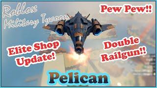 Pelican Gunship With Double Railgun In Military Tycoon Roblox