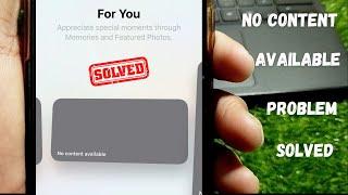 How to Fix No Content Available Photo Widget iOS 17