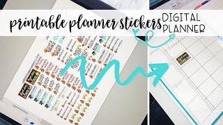 How to Use Printable Stickers in a Digital Planner