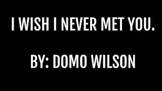 I Wish I Never Met You- By Domo Wilson (LYRIC VIDEO)