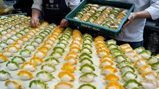 엄청난 구성! 만두 장인이 만드는 배추만두, 소고기 샤브샤브 amazing skills! cabbage dumplings master - korean street food