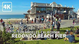 [4K] REDONDO BEACH - Walking Redondo Beach Pier, South Bay, Los Angeles, California, USA - 4K UHD