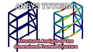 ANSYS  Workbench Tutorial | Structural Analysis of One dimensional Framed Structure | ANSYS Tutorial