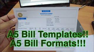 A5 Bill Templates and Bill Formats !! Raintech POS Billing Software Billing Software