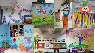 Preschool decoration ideas/Classroom wall decoration ideas/Door decoration design/Wall hanging craft