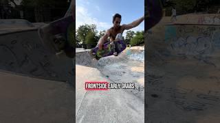 How to frontside early grab on a skateboard