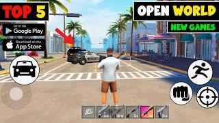 Top 5 New Open World Games For Android 2024 || New Open World Car  Games Ofline / Online