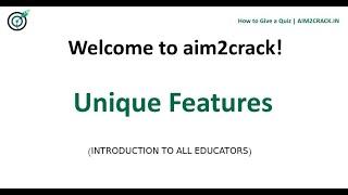 Quiz module Introduction | Free Quizzing Platform | Resource#1 | Aim2crack