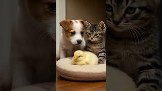 Adorable Puppy, Kitten,and Chick