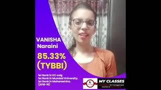 Ranker's Speech - My classes | Vanisha Naraini