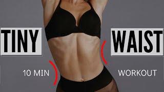 10 MIN. TINY WAIST WORKOUT - lose muffin top & love handles / No Equipment | Mary Braun