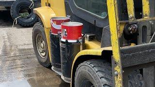 Forklift split ring tire change x2