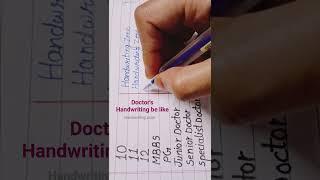 Doctor's Handwriting || Amusing Handwriting #viral #trending #viralvideo #shortsvideo #calligraphy