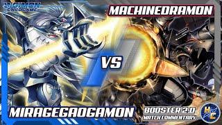 MirageGaogamon vs Machinedramon - Booster 2.0 Matchplay Commentary