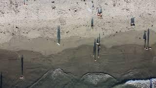 giant shadows on the sands of Ocean Beach in 4k