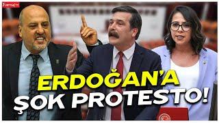 Erkan Baş, Ahmet Şık ve Sera Kadıgil'den Erdoğan'a şok protesto!