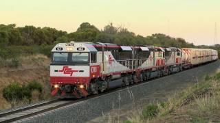 SCT freight train near Gheringhap Loop, Victoria - PoathTV Australian Railways