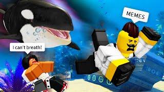 ROBLOX Sharkbite 2 Funny Moments Part 2 (MEMES) 