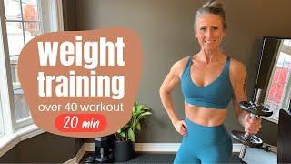 WEIGHT TRAINING women over 40 workout 20min FB11