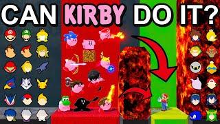 Which Kirby Hat Can Hit His Original Through The Lava Pillar ? - Super Smash Bros. Ultimate