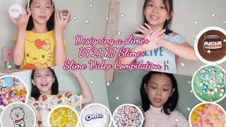 DESIGNING A SLIME+BT21 RJ SLIME+SLIME VIDEO COMPILATION | BLEZD SLIMES