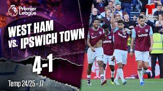 Highlights & Goals: West Ham vs. Ipswich Town 4-1 | Premier League | Telemundo Deportes