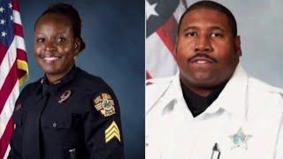 Law enforcement honor fallen heroes Norman Lewis and Debora Clayton