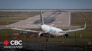 Runway closed after cargo plane skids off tarmac at YVR