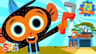 Best Of Mr. Monkey, Monkey Mechanic | Cartoon Show For Kids