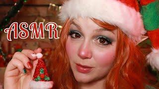 ASMR | Christmas elf gets you ready | Decoration and makeup RP | Soft speaking to whispering