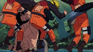 Naruto repeated belly punch and kick