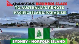 Flying to Australia's Remote South Pacific Paradise! Qantas Boeing 737 Business Class Review