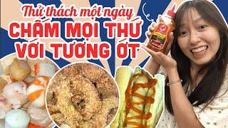 Thử Thách Một Ngày Chấm Mọi Thứ Với Tương Ớt | Pít Ham Ăn | #Shorts