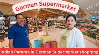 Indian Parents in German Supermarket shopping| Indian Parents Explore German Supermarket Delights!|