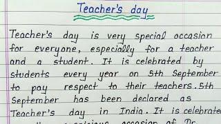 Essay writing on teachers day in english