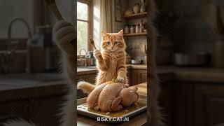 Cute cat and chicken #ai #funny #cat #aishorts #aicat #cute #viralshort