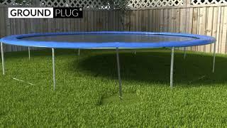 Trampoline Anchoring kit from GroundPlug