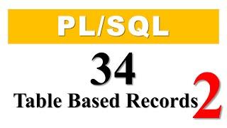 PL/SQL tutorial 34: Table Based Record datatype in Oracle Database Part 2