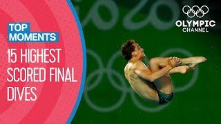 Men's 15 highest scored Final Dives at Rio 2016 | Top Moments