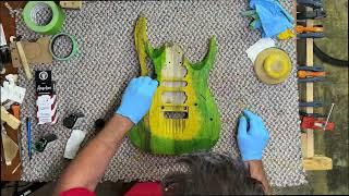 Monster Burst on a JEM Body - DIY Guitar Stain