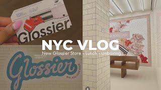 Glossier NYC store opening day + Haul