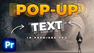 How To Make A POPUP TEXT Effect In Premiere Pro