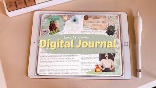 how to create a digital journal  iPad bullet journal tutorial + reading journal setup