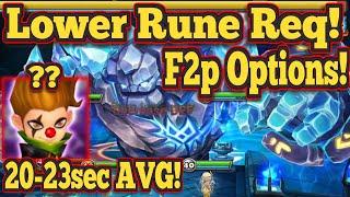 Lower Rune Req Method For 20-23Sec Avg GBah -  With F2p Options - Summoners War