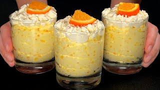 Creamy orange mousse in 5 minutes is a real spring treasure! No eggs!