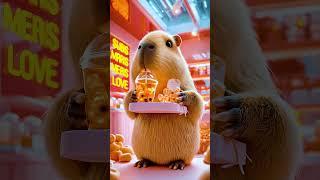 SO CUTE! Capybara Discovers Peach Bubble Tea & Melts Hearts! 